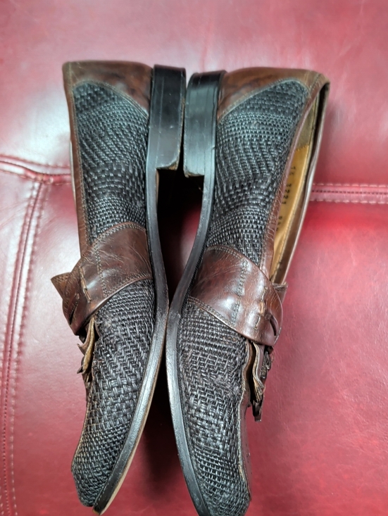 Johnston & Murphy  Brown Woven Leather Tassel Loafers Shoes Men\'s 9.5 main image 7